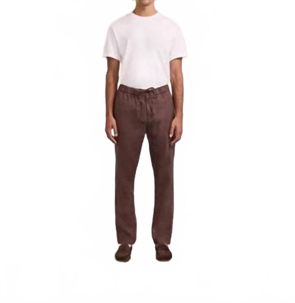 NEW FRESCOBAL CARIOCA oscar linen trousers in brown